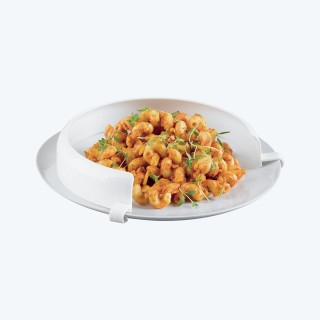 Rebord d'assiette incurvé