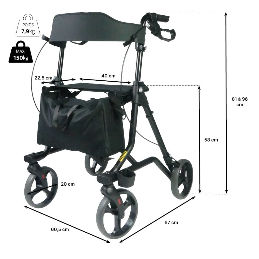 Rollator 4 roues - NEO STRONG