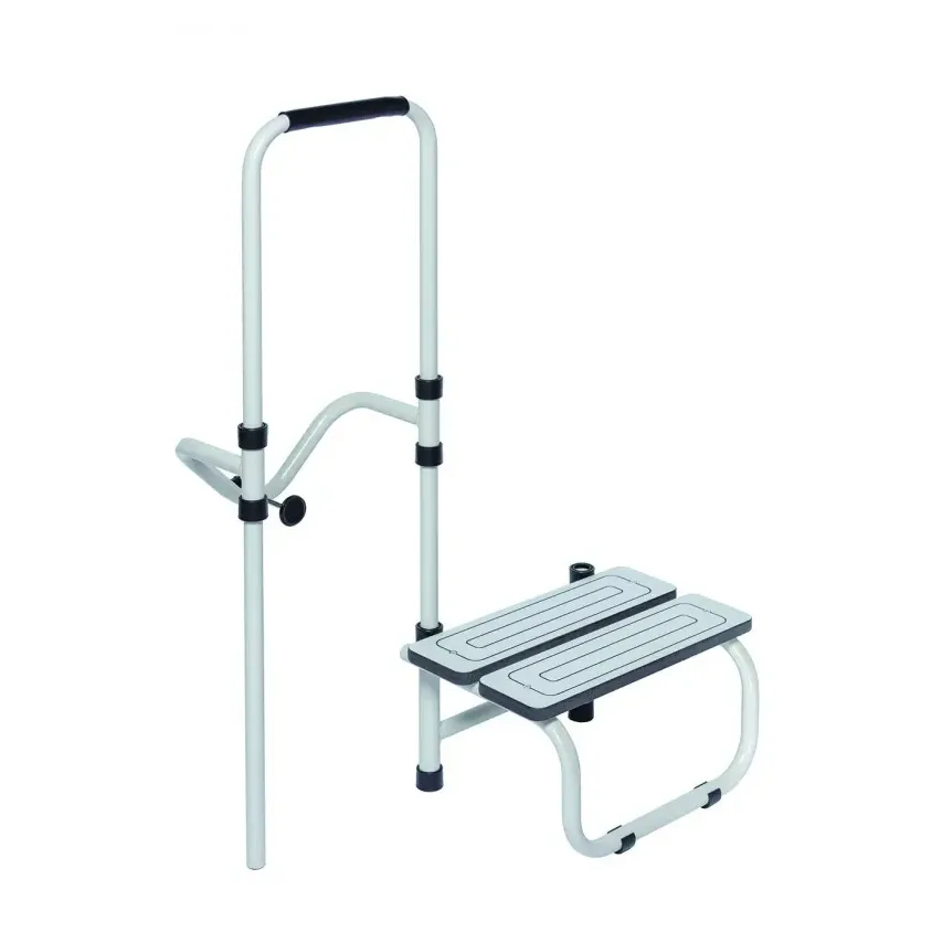 Marchepied Baignoire avec Poignée Acceo | Teck & Acier | 150 kg