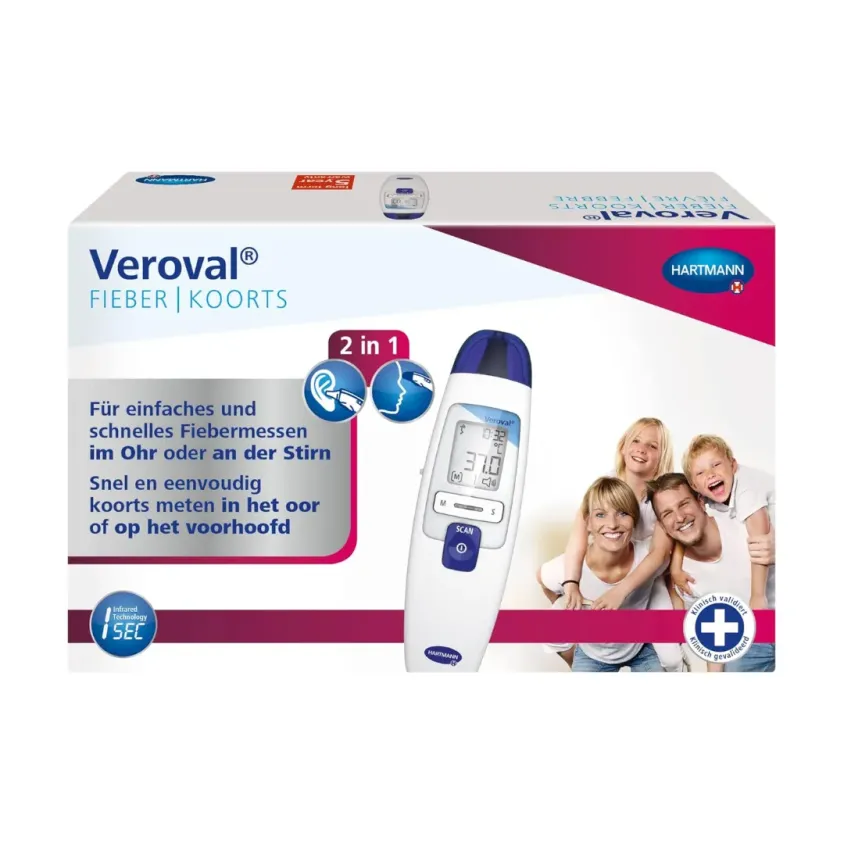 Thermomètre Infrarouge Veroval Hartmann 2-en-1 | Frontal & Oreille