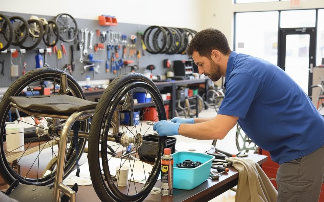 Technicien Inresa Médical installant un lit médicalisé à domicile